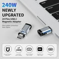 TRAHOO240W 90 Degree USB C Adapter with 4 Connector Tips USB