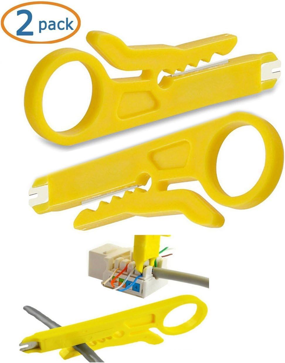 TRAHOO(2IN1) Mini Wire Stripper Crimper Pliers Crimping Tool Cable