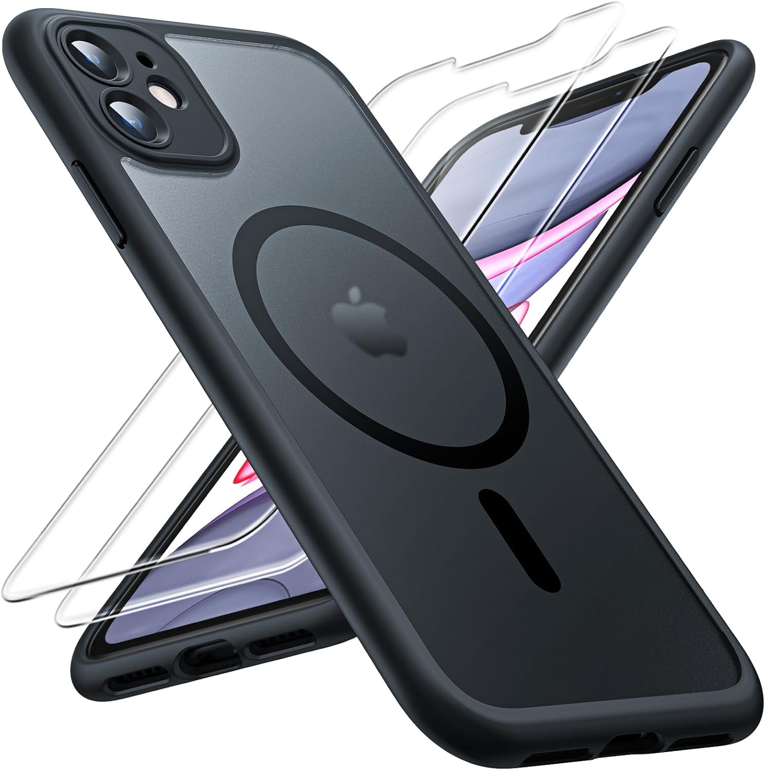 TRAHOO3 in 1 for iPhone 11 Case, Upgraded [Full Camera