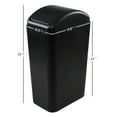 TRAHOO3.5 Gallon Trash Can with SwingTop Lid, Plastic Black Garbage