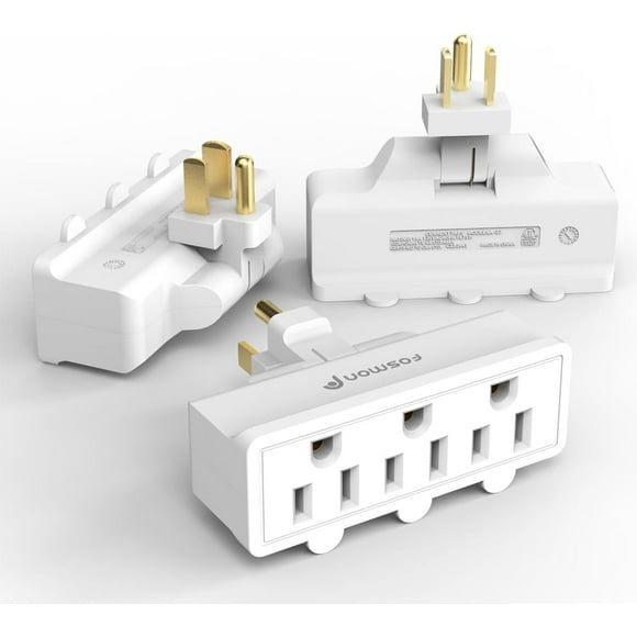 90 Degree 3 Prong Plug Adapter