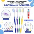 TRAHOO30 Pcs Disposable Toothbrushes with Toothpaste Individually