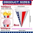 TRAHOO300 Pcs 6oz Snow Cone Cups and 300 Pcs Spoon Straws Disposable