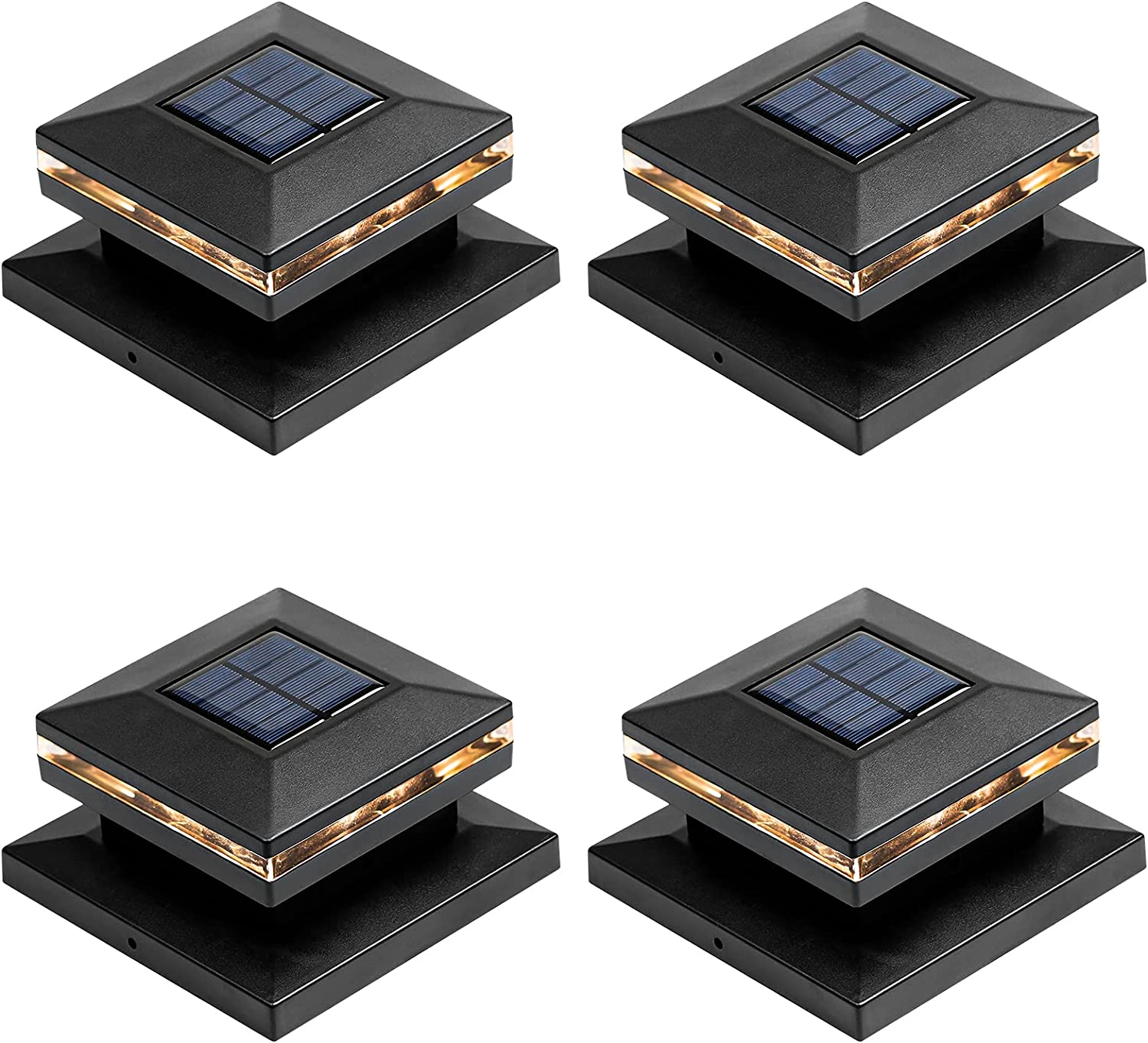Hexagon Solar LED Fence Post Lights Dusk To Dawn Black White 2-Pack Solar Hexagon Cap LED Lights For 4x4, 5x5, 6x6 Wood Posts - Black Or White Unbranded Solar Post Lights Lights Hexagon Solar LED Fence Post Lights Dusk To Dawn Black White 2-Pack Solar Hexagon Cap LED Lights For 4x4, 5x5, 6x6 Wood Posts - Black Or White Unbranded Solar Post Lights Lights