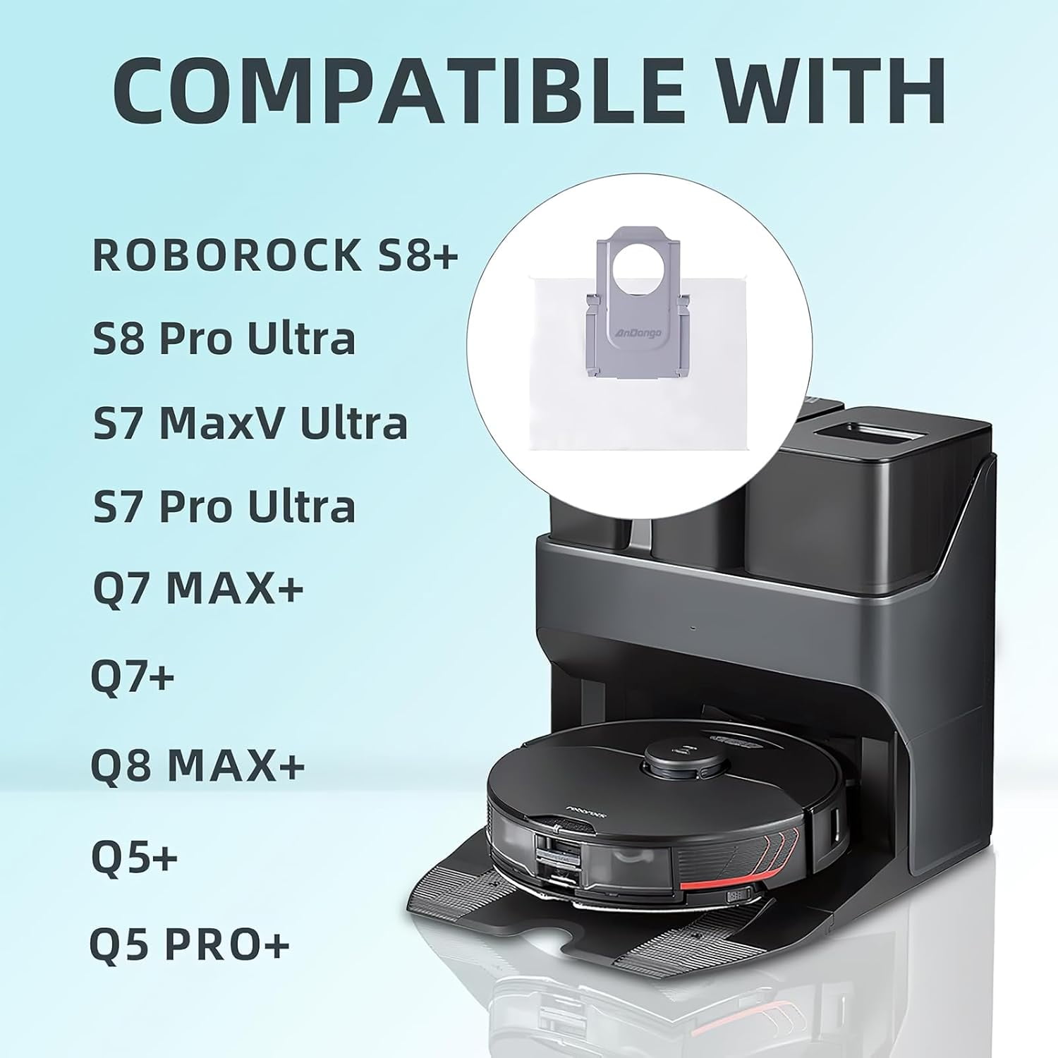4 pezzi) Spazzole laterali per Roborock Q5 Max+, S8 MaxV Ultra, Q5 Pro