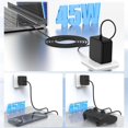 TRAHOO45W Super Fast Charger with 6FT USB C Cable for Stream Deck Dock