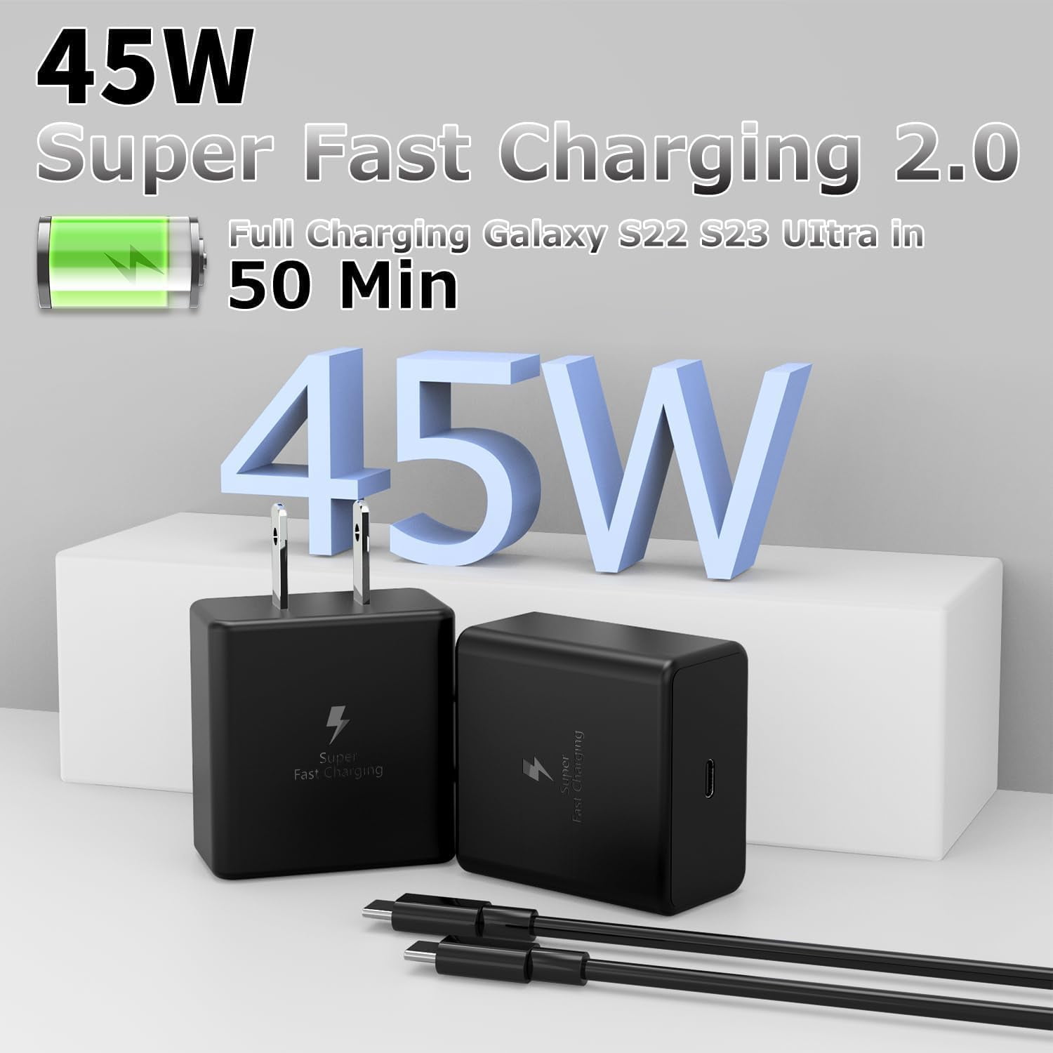 TRAHOO45W USB C Super Fast Charger, Android Phone Wall Charger Fast