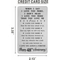 TRAHOO48 Year Anniversary Card Gifts for Him Her Steel Card Gifts
