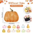 TRAHOO48Pcs Fall Boho Pumpkin Sticky Note Colorful Watercolor Pumpkin