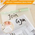TRAHOO4x6 Inch Transparent Sticky Notes, 200 Sheets Large Translucent