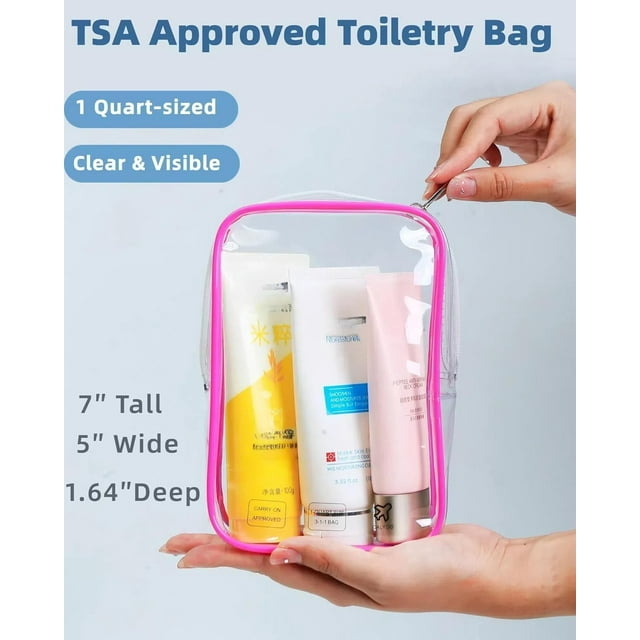 TRAHOO5 Packing Cubes Airplane Quart Size Travel Bag for Toiletries 1