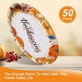 TRAHOO50 Count Thanksgiving Oval Paper Plates, 10" x 12.5" Large