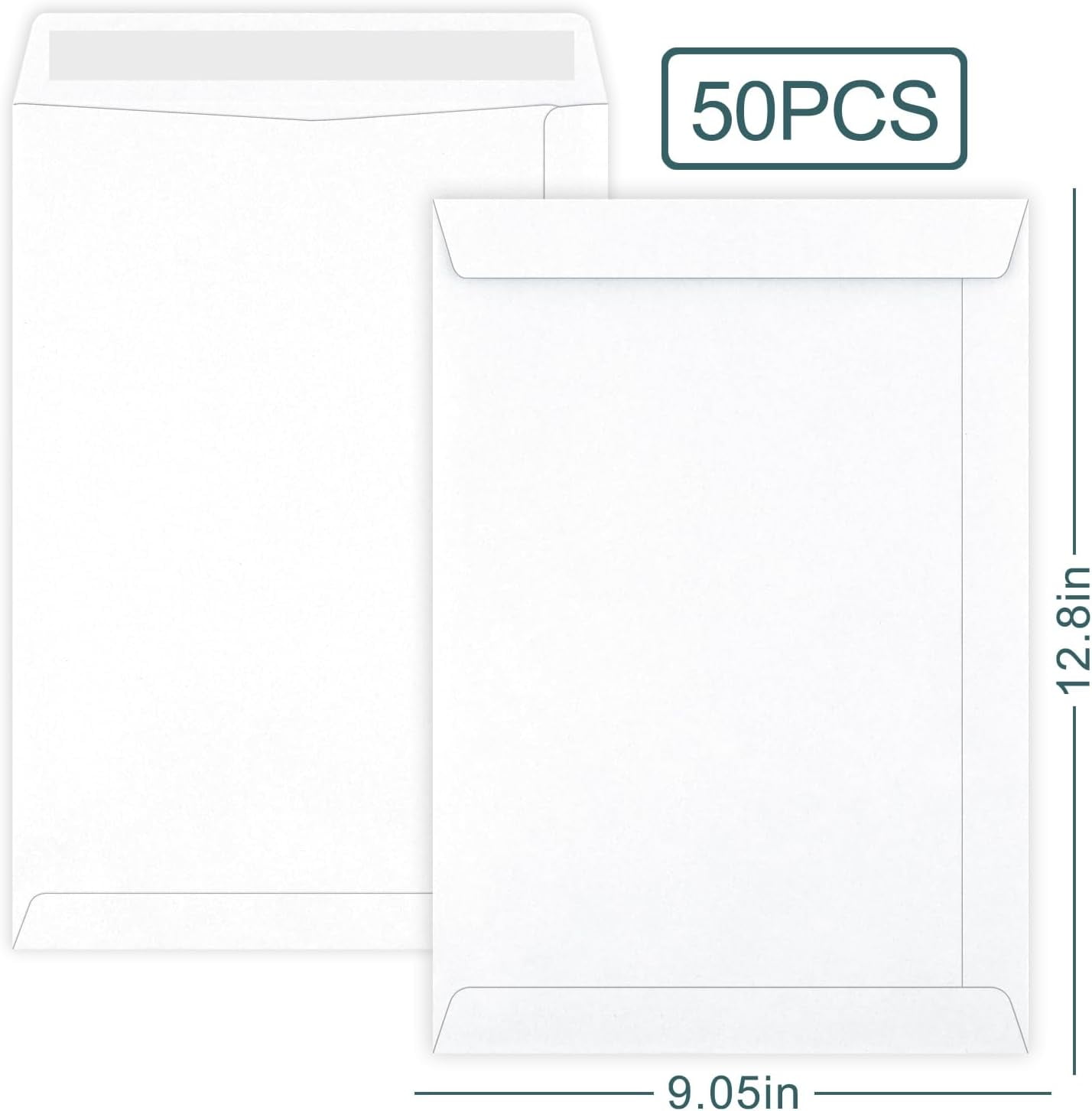TRAHOO50 Pack 9 X 12 Inches Catalog Envelopes, White Catalog Mailing