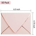 TRAHOO50 Pack A6 Pink Envelopes With Rose Gold Border 4 x 6 V flap