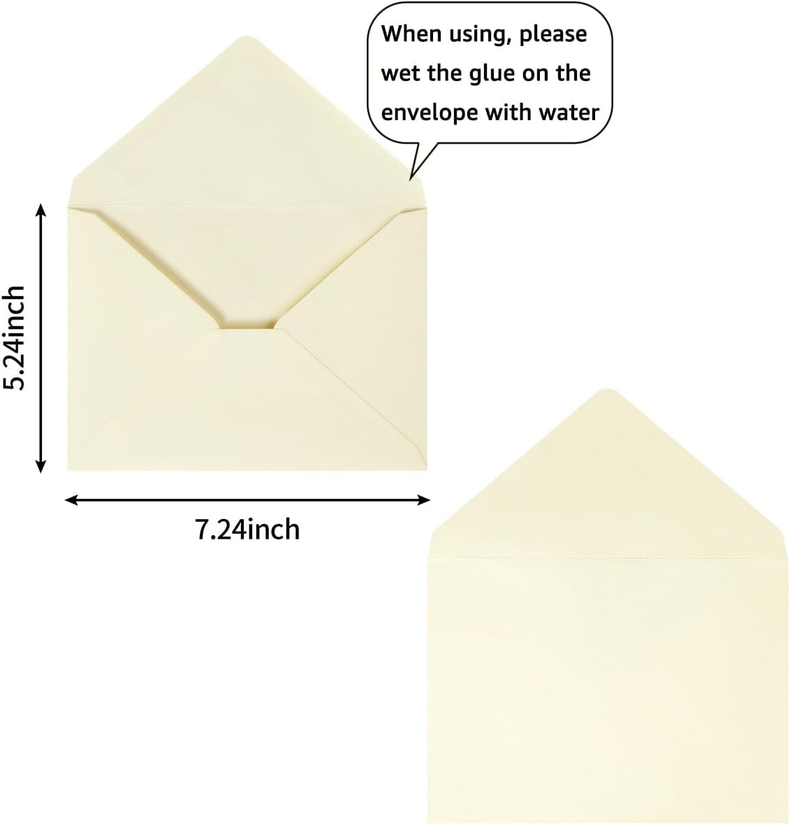TRAHOO-50 Pack A7 Colorful 5x7 Envelopes V Flap Invitation Envelopes ...