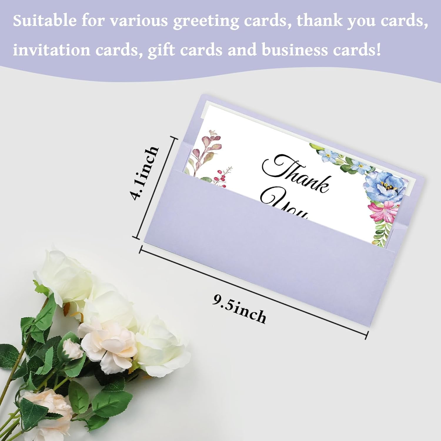 TRAHOO50 Pcs 10 Business Envelopes, Self Seal Standard Envelopes