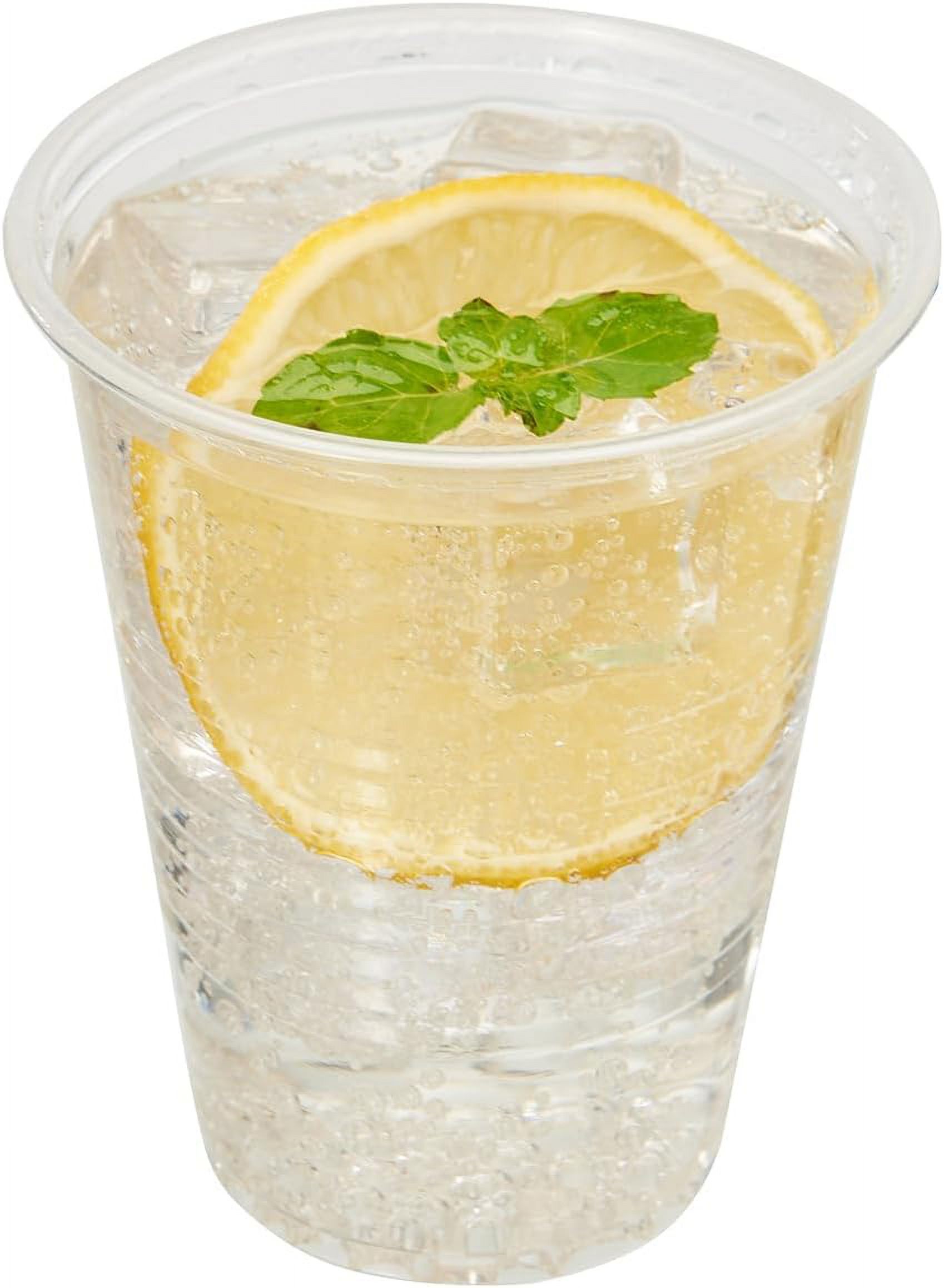 TRAHOO500 Count 7 oz Crystal Clear Disposable Plastic Cups Bulk PP