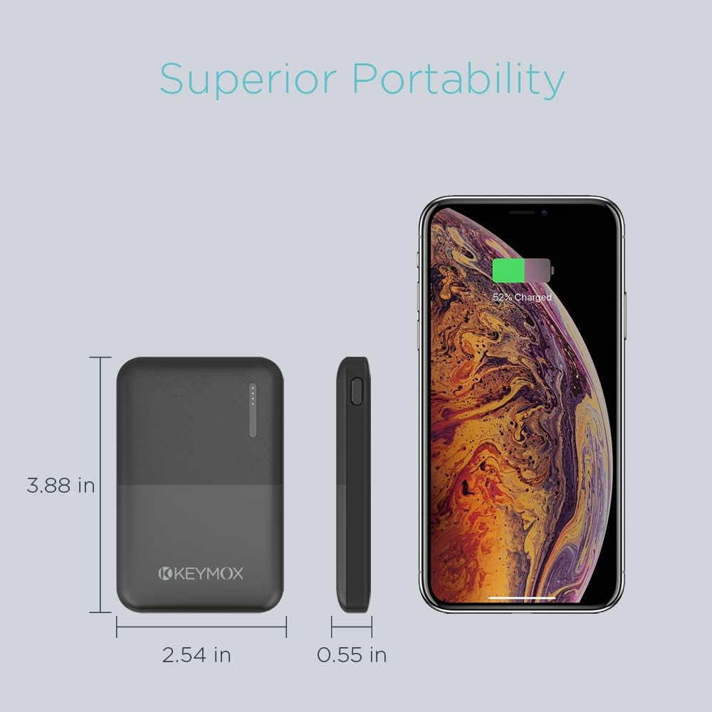 TRAHOO5000mAh Portable Charger, One of The Smallest and Lightest