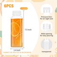 TRAHOO6 Pcs 17 Ounce Plastic Juice Bottle, Bulk Beverage Containers