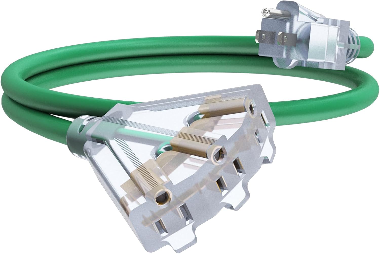 30Ft Heavy Duty Extension Cord With 6 Outlets – 12/3 SJTW, 15A/125V, Outlets Every 5Ft, ETL Listed For Indoor/Outdoor Use