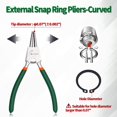 TRAHOO7Inch Circlip Pliers, Tip Diameter 0.07 Inch, External Snap