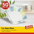 TRAHOO7 Inch Square Paper Plates Soak Proof Disposable Paper Plates