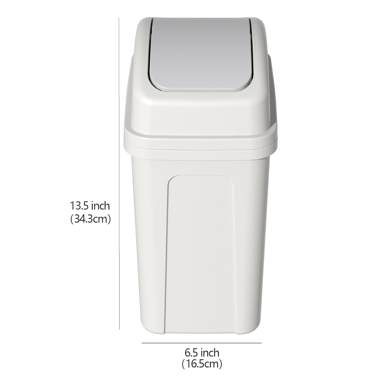 TRAHOO-7 L Small Bathroom Trash Can, Swing Lid Garbage Can Waste Basket ...