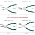 TRAHOO7 inch Straight External Snap Ring Plier, Circlip Pliers, Tips C