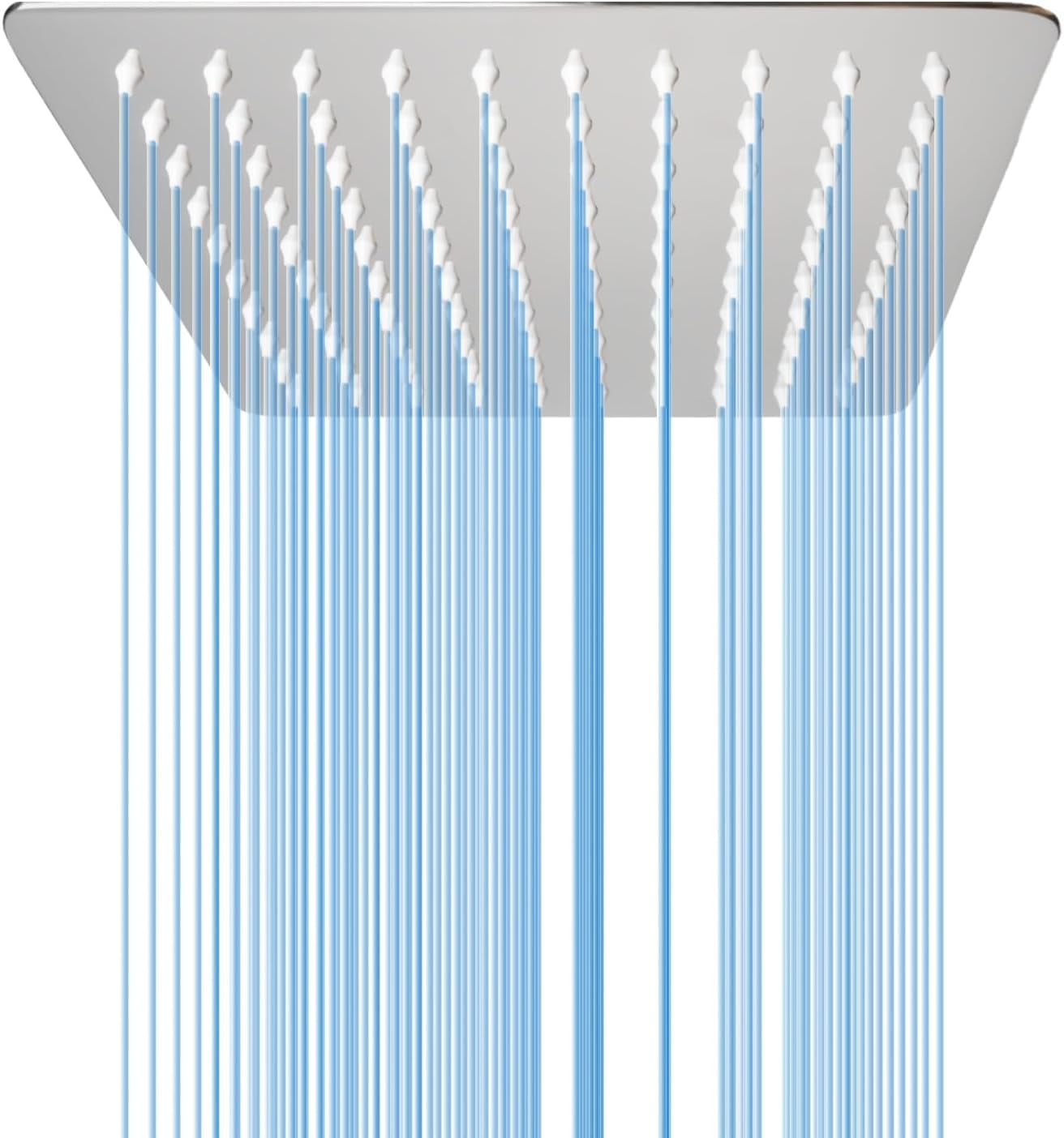 TRAHOO-8 Inch Rain Shower Head, High Flow Stainless Steel Square Rainfall ShowerHead, High Pressure Overhead Shower Heads, Wall & Ceiling Mount Ultra Thin Stainless Steel Shower Head, Brushed Nickel
