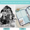TRAHOO8 Set Packing Cubes 6 Travel Organizer Luggage Compression