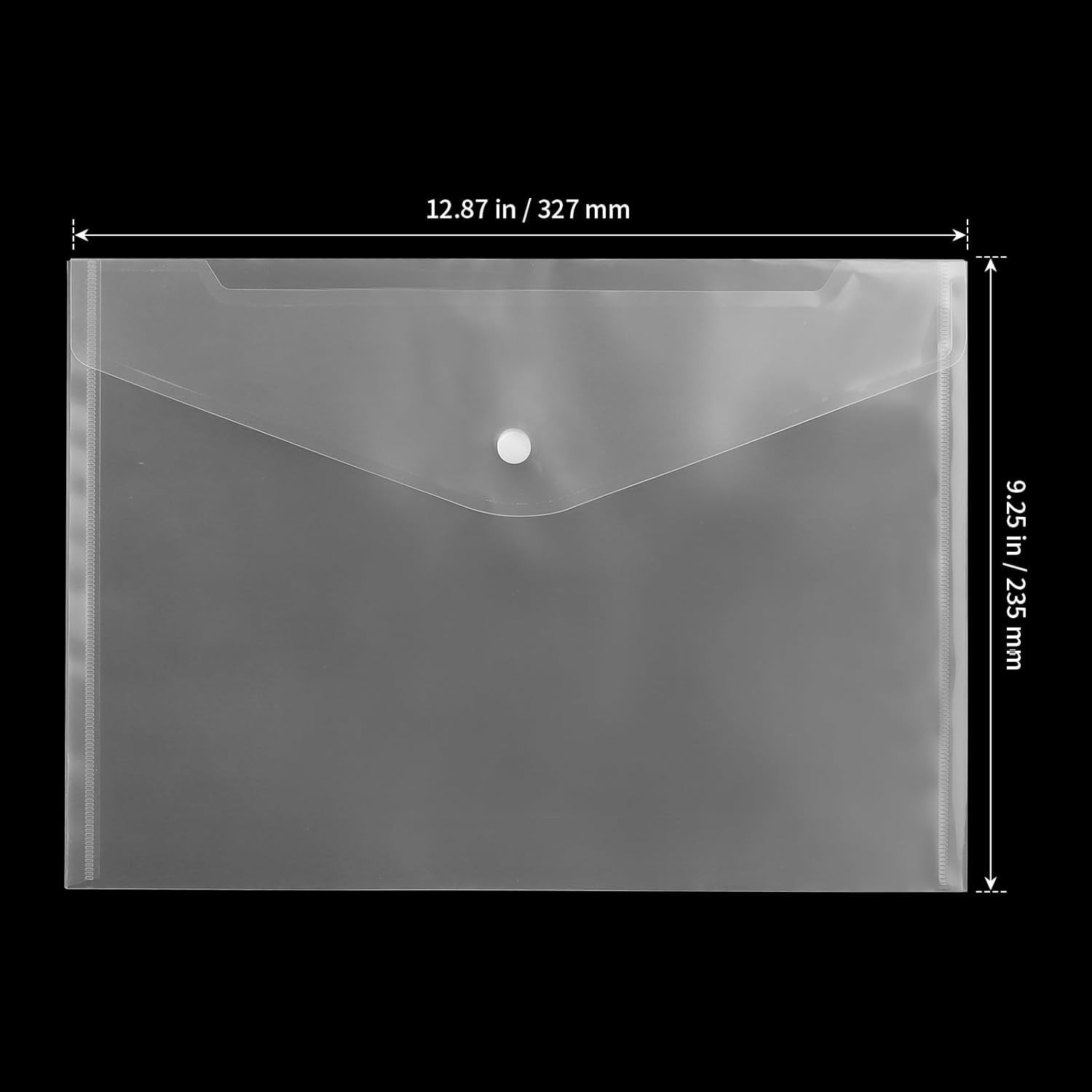 YESSART 9x7 Clear Plastic Envelopes Hook Loop Closure Receipt Stickers - View #12