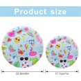 TRAHOO80PCS Summer Beach Paper Plates,40pcs Dinner Plates 9",40pcs