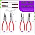 TRAHOO8Pcs 9Inch Snap Ring Pliers Set with Pick and Hook Tool Set