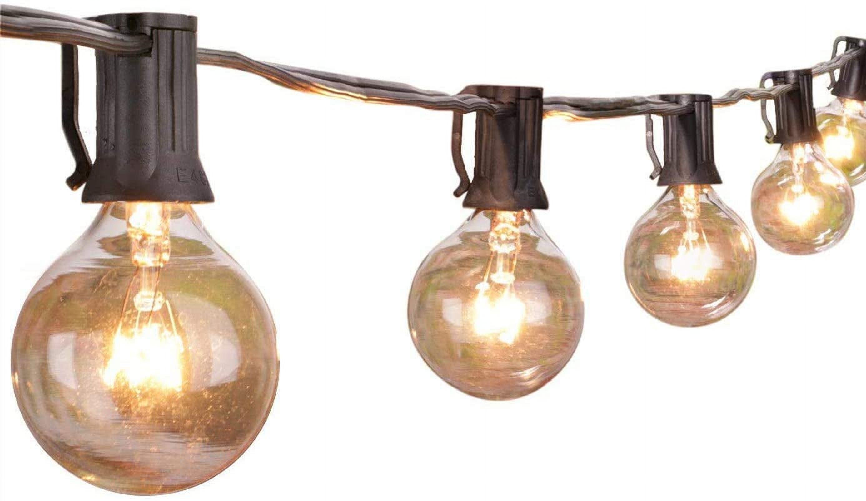 TRAHOO9.1 inch 10FT 10pcs G40 Bulbs Patio Outdoor Globe Incandescent