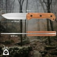 TRAHOO9" Fixed Blade Knife, D2 Steel Hunting Knife for Camping
