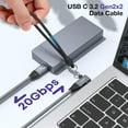TRAHOO90 Degree USB C to USB C Cable 10FT High Speed 20Gbps Data