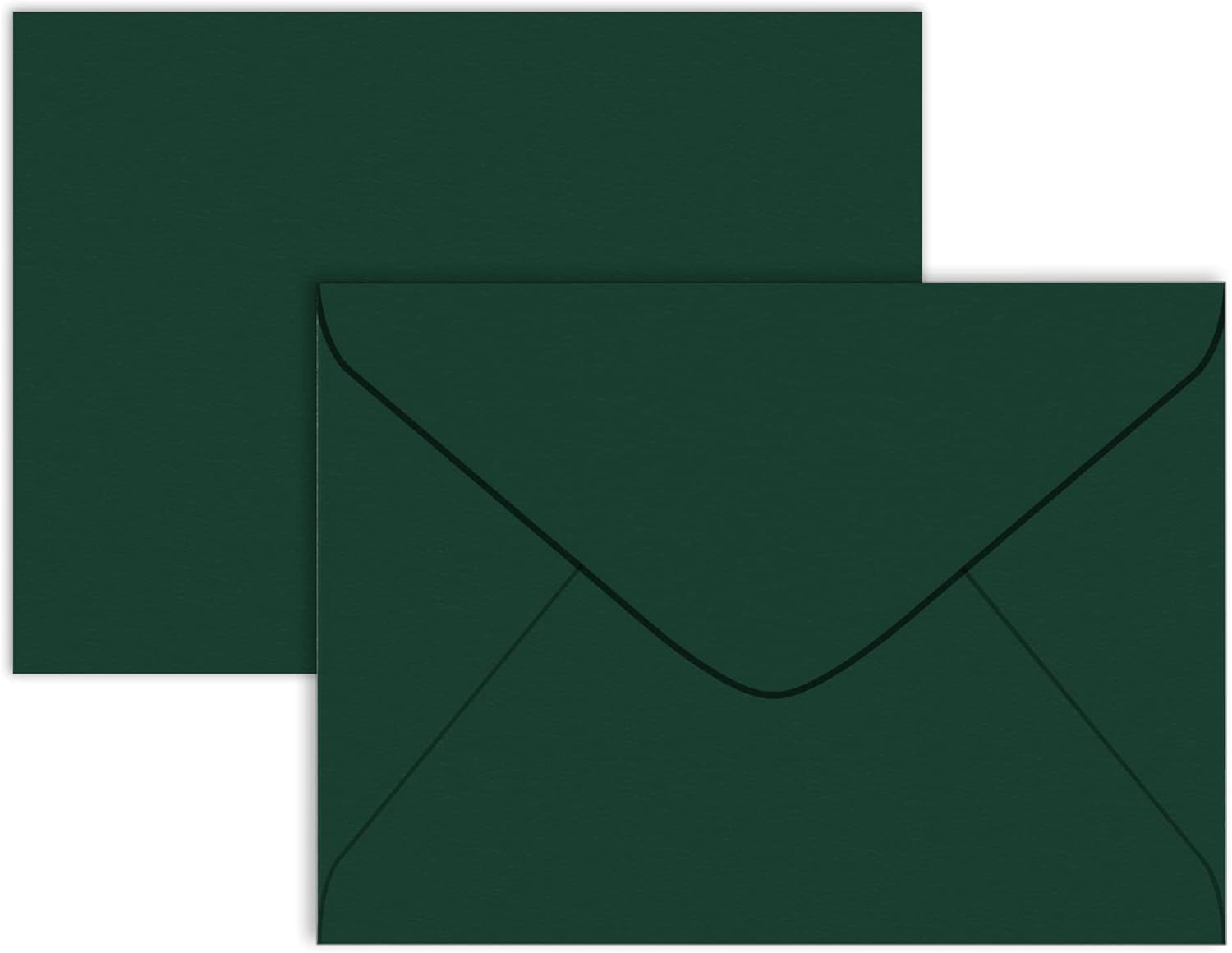 TRAHOO--A7 Envelopes Green,100 Pack 5x7 Green Envelopes V Flap ...
