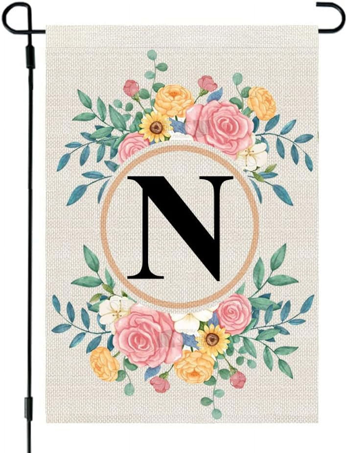 TRAHOOAlphabet garden flags, alphabet garden flags, personalized garden flags, family surname