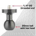 TRAHOOAluminum 1/4"20 Threaded Camera Adapter with Integrated 20mm