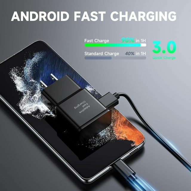 TRAHOOAndroid Phone Charger 15W USB C Charger Adaptive Fast Charging