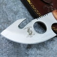 TRAHOOBC794 Fixed Blade Skinning Knife with Leather Sheath, 7" L