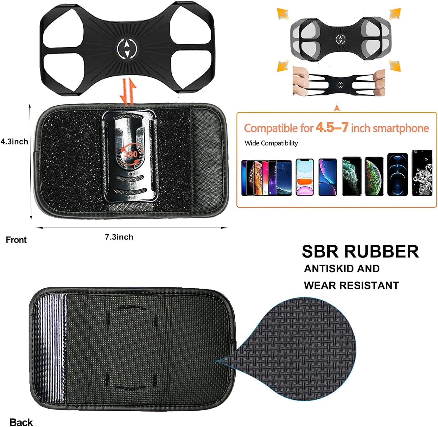 Ski Phone Bungee Retractable Anti-Theft Phone Holder For Travel Hiking,  Portable Retractable Phone Tether