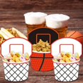TRAHOOBasketball Style Paper Snack Bowls, 9 oz, Disposable, Set of 50