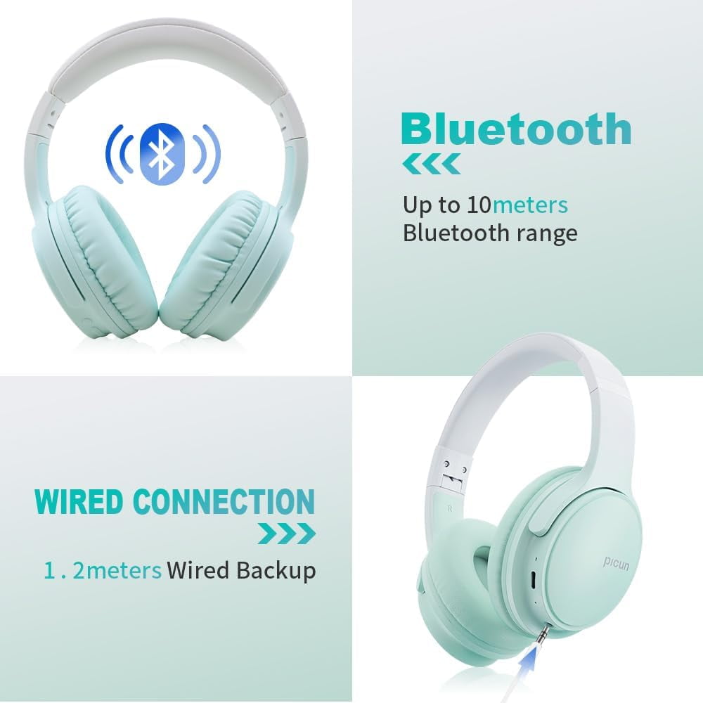 TRAHOOBluetooth Headphones Over Ear, Foldable Lightweight Wireless