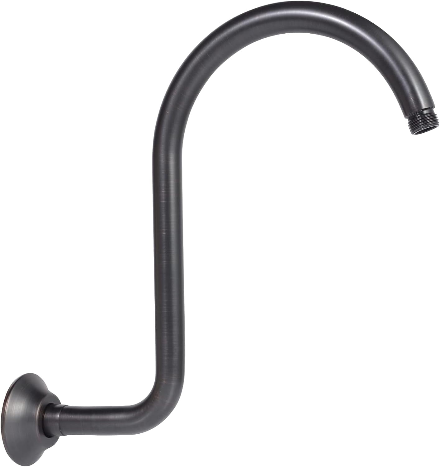 TRAHOOBronze Shower Arm with Flange Brass 12 Inch Gooseneck Extension