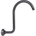 TRAHOOBronze Shower Arm with Flange Brass 12 Inch Gooseneck Extension