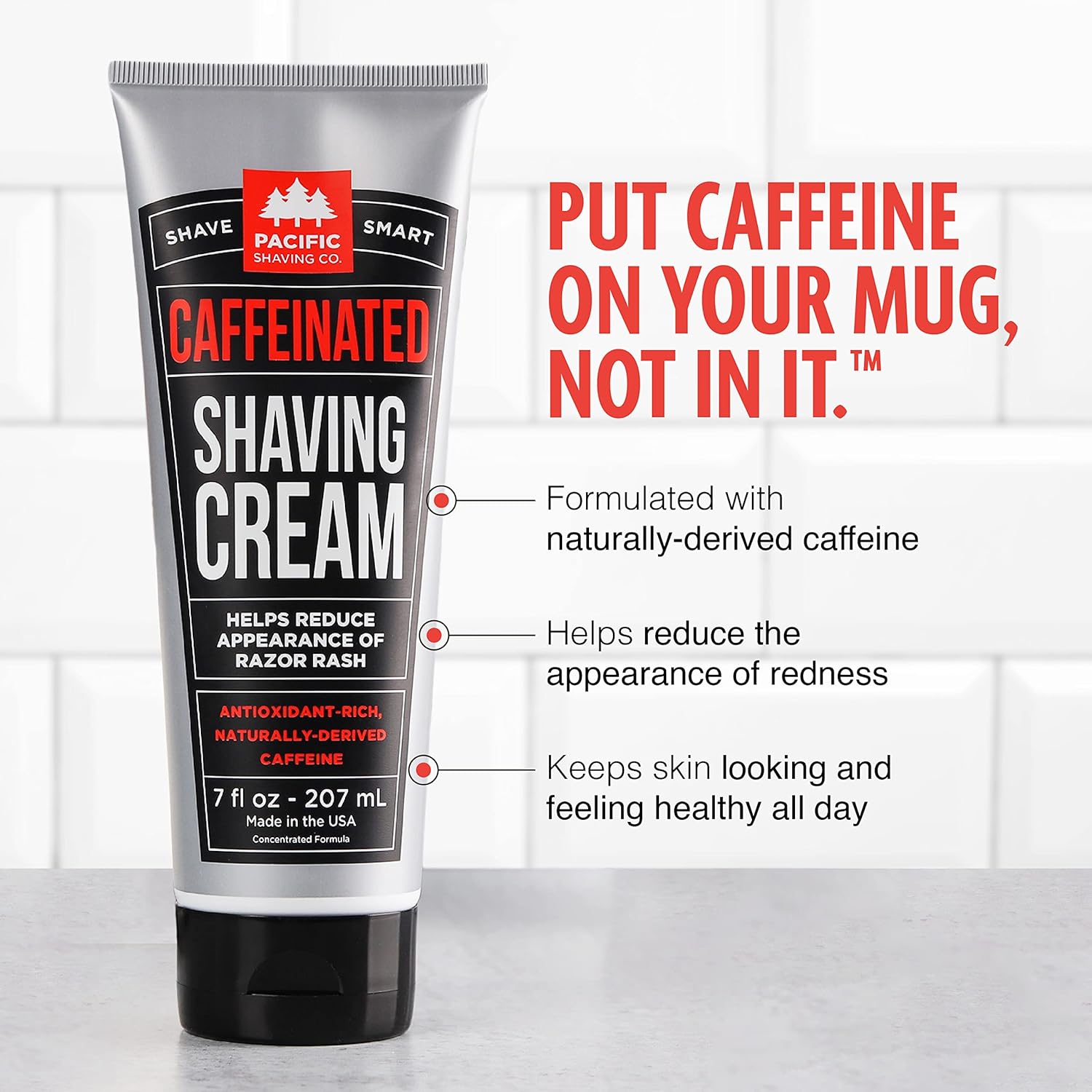 TRAHOOCaffeinated Shaving Cream Shea Butter + Spearmint Antioxidant