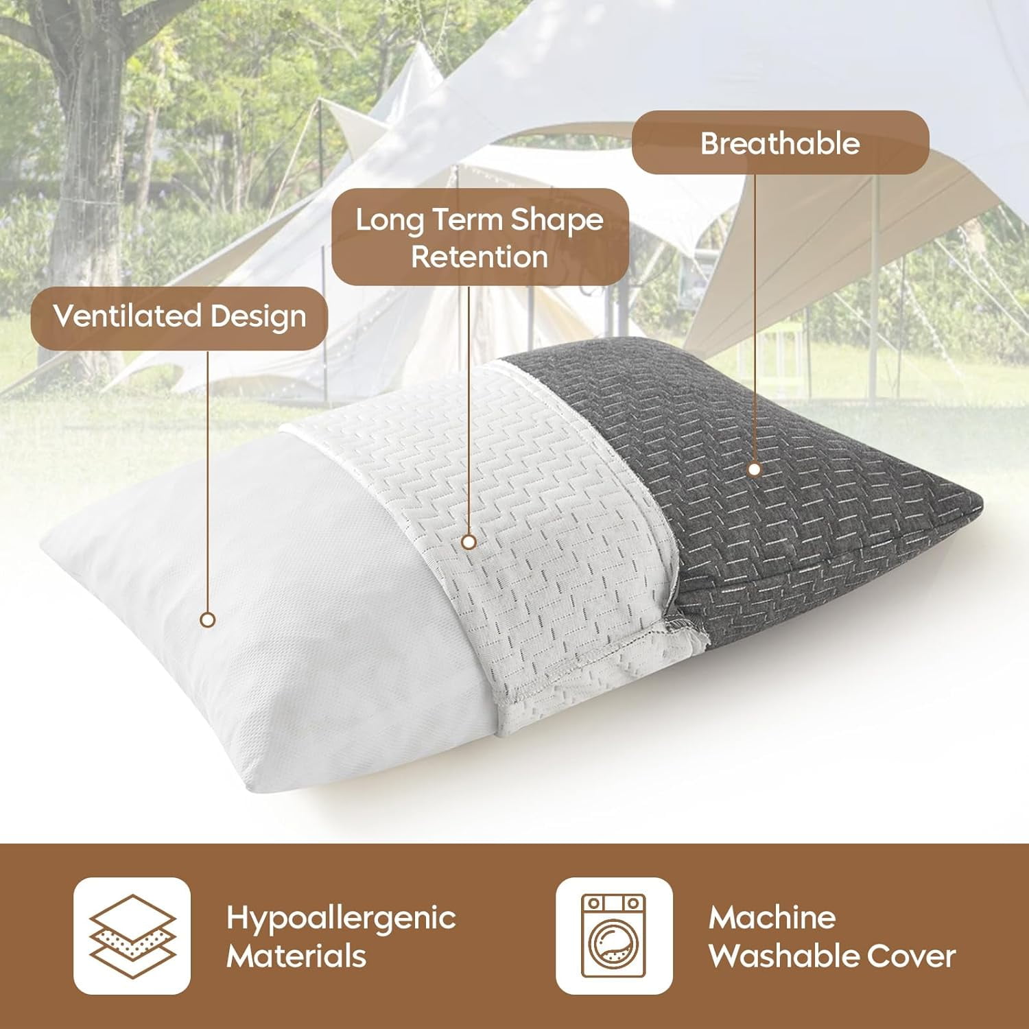 Camping Pillow Memory Foam