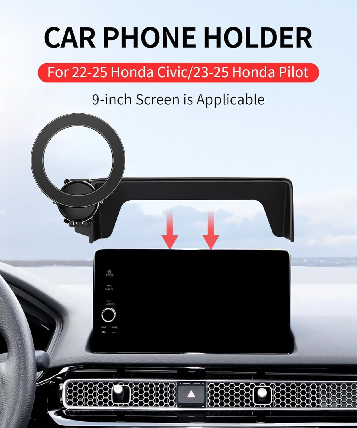 TRAHOOCar Phone Holder for Honda Civic 20222024 Accessories 9Inch