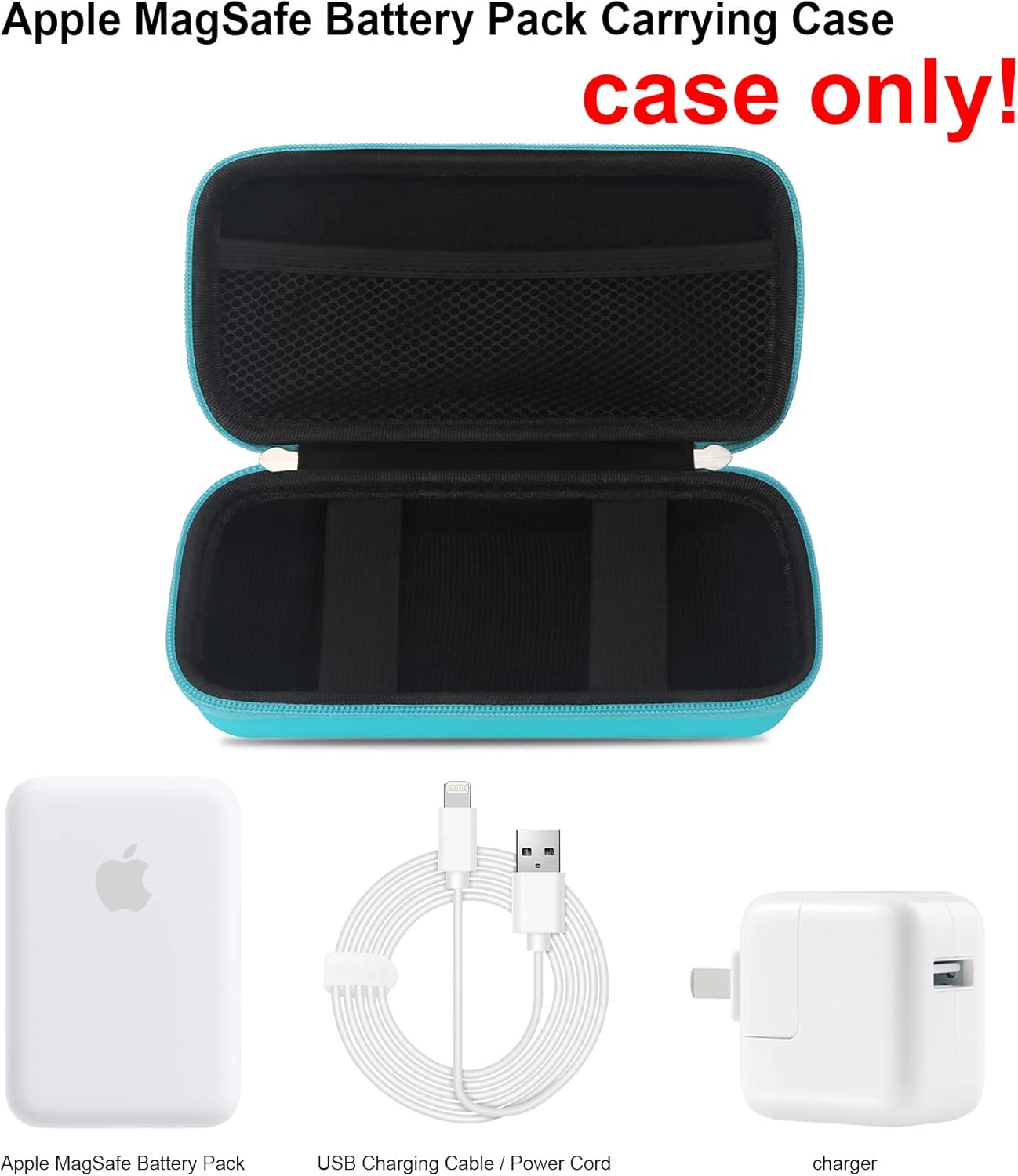 Bfor Case TRAHOO-Carrying Case \u200bfor Apple MagSafe Charger Battery Pack, Hard ...
